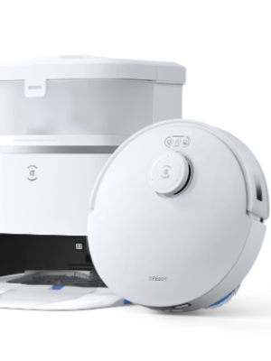 ECOVACS DEEBOT T30 Pro Omni Mini Station Robot Vacuum Cleaner, TruEdge Adaptive Wet Mopping, ZeroTangle, 11,000 PA, Warm Mop Cleaning, Deep Cleaning