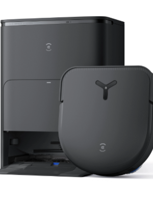 ECOVACS DEEBOT X5 Omni Robot Vacuum Cleaner, Robot Vacuum Cleaner with Dock, 12800Pa, ZeroTangle, TruEdge Adaptive Wet Cleaning, 70°C Hot Water Mopping, 15mm Pad Lift,