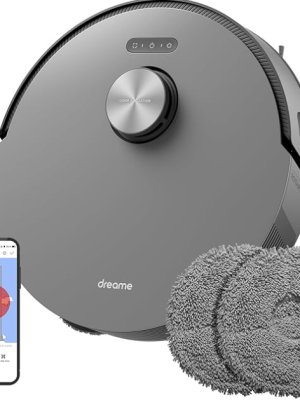 DREAME L10s Pro Robot Vacuum Cleaner with Mop, 5300Pa Robotic Vacuum, Dual Rotary Mopping, Lidar Navigation, 3D Obstacle Sensing, Multi-floor Mapping, Ideal for Pet Hair, Hard Floor&Carpet,